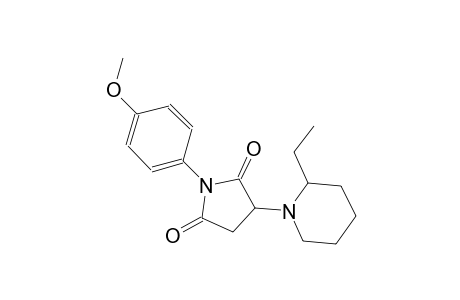 3-(2-ethyl-1-piperidinyl)-1-(4-methoxyphenyl)-2,5-pyrrolidinedione