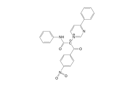 4-phenylpyrimidinium 1-[(p-nitrobenzoyl)(phenylcarbamoyl)methylide]