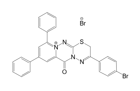 3-(4-Bromophenyl)-6-oxo-8,10-diphenyl-2H,6H-pyrido[2,1-f][1,3,4]thiadiazino[2,3-c][1,2,4]triazin-11-ium bromide