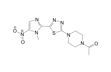 2-(4-Acetylpiperazin-1-yl)-5-(1-methyl-5-nitro-1H-imidazol-2-yl)-1,3,4-thiadiazole
