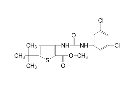 5-Tert-butyl-3-[3-(3,5-dichlorophenyl)ureido]-2-thiophenecarboxylic acid, methyl ester