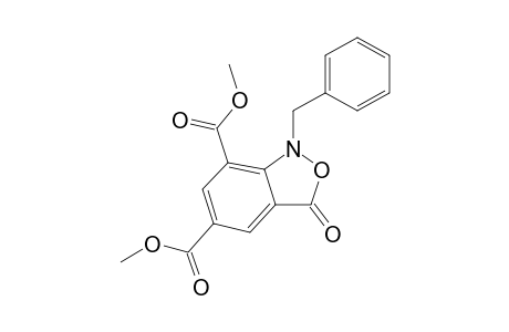 2,1-Benzisoxazole-5,7-dicarboxylic acid, 1,3-dihydro-3-oxo-1-(phenylmethyl)-, dimethyl ester