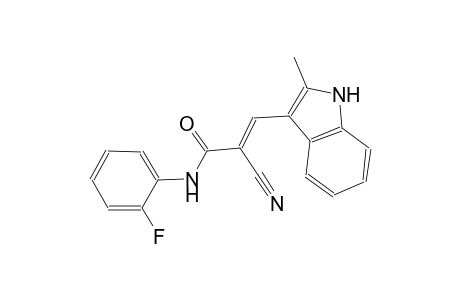 (2E)-2-cyano-N-(2-fluorophenyl)-3-(2-methyl-1H-indol-3-yl)-2-propenamide