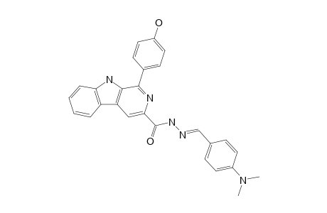 1-(4-Hydroxyphenyl)-N'-(4-N,N-dimethylaminobenzylidene)-9H-pyrido[3,4-b]indole-3-carbohydrazide