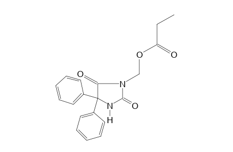 5,5-diphenyl-3-(hydroxymethyl)hydantoin, propionate (ester)