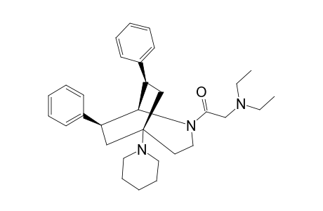 (E)-(7RS,8RS)-(+/-)-2-DIETHYLAMINO-1-(7,8-DIPHENYL-5-PIPERIDINO-2-AZABICYCLO-[3.2.2]-NON-2-YL)-ETHANONE