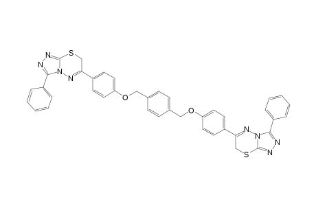 6-(4-(4-((4-(3-Phenyl-7H-[1,2,4]triazolo[3,4-b][1,3,4]thiadiazin-6-yl)phenoxy)methyl)-benzyloxy)-phenyl)-3-phenyl-7H-[1,2,4]triazolo[3,4-b][1,3,4]thiadiazine