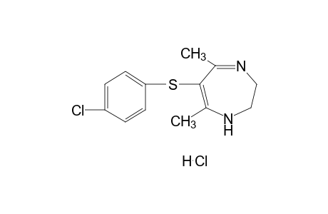 6-[(p-chlorophenyl)thio]-2,3-dihydro-5,7-dimethyl-1H-1,4-diazepine, monohydrochloride