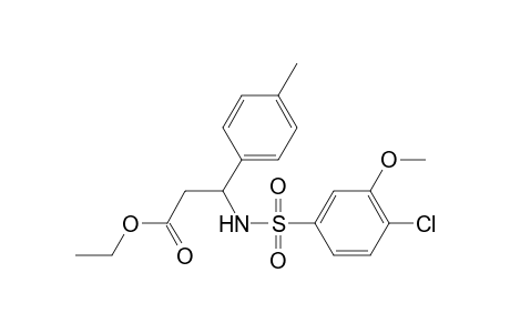 benzenepropanoic acid, beta-[[(4-chloro-3-methoxyphenyl)sulfonyl]amino]-4-methyl-, ethyl ester