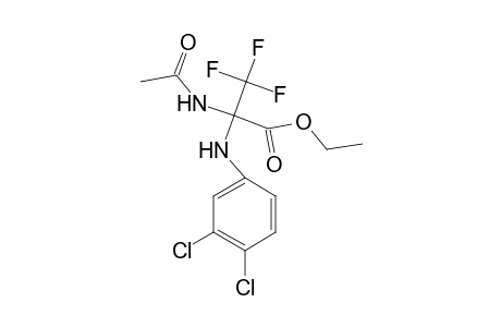 Ethyl 2-(acetylamino)-2-(3,4-dichloroanilino)-3,3,3-trifluoropropanoate