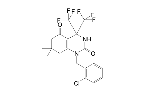 1-(2-chlorobenzyl)-7,7-dimethyl-4,4-bis(trifluoromethyl)-4,6,7,8-tetrahydro-2,5(1H,3H)-quinazolinedione