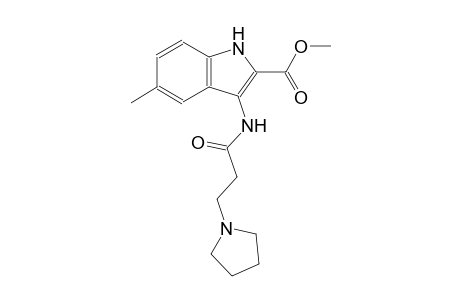methyl 5-methyl-3-{[3-(1-pyrrolidinyl)propanoyl]amino}-1H-indole-2-carboxylate
