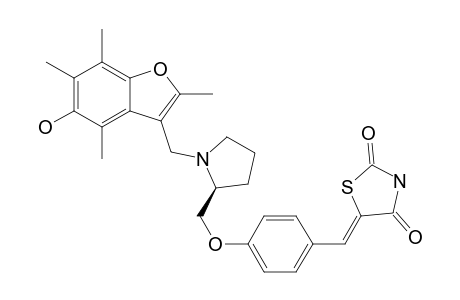 5-[4-[N-(5-Hydroxy-2,4,6,7-tetrametylbenzofuran-3-ylmethyl]-(2S)-pyrrolidin-2-ylmethoxy]phenylmethylene]thiazolidine-2,4-dione