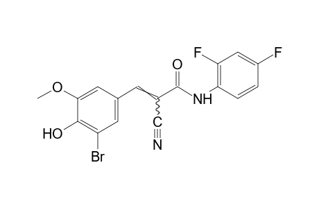 3-bromo-alpha-cyano-2',4'-difluoro-4-hydroxy-5-methoxycinnamanilide