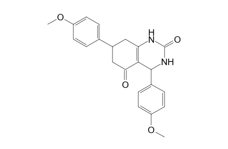 4,7-Bis(4-methoxyphenyl)-2-oxo-1,2,3,4,5,6,7.8-octahydroquinazoline-5-one