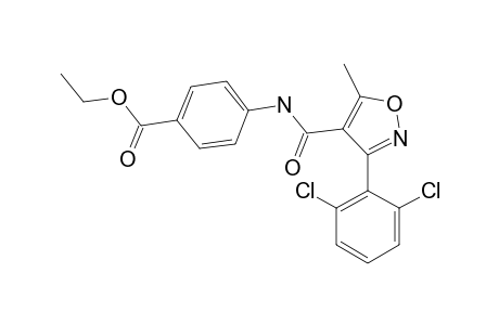 p-{[3-(2,6-dichlorophenyl)-5-methyl-4-isoxazolyl]carboxamido}benzoic acid, ethyl ester