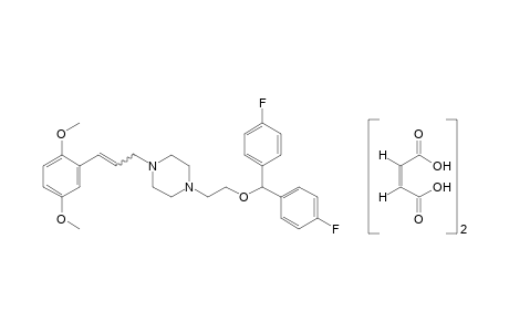 1-{2-[bis(p-Fluorophenyl)methoxy]ethyl}-4-(2,5-dimethoxycinnamoyl)piperazine maleate(1:2)