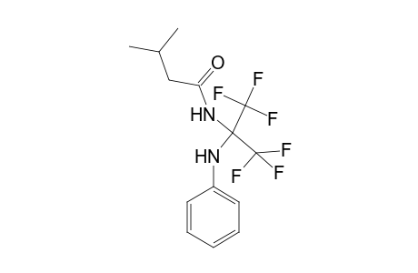 N-[1-Anilino-2,2,2-trifluoro-1-(trifluoromethyl)ethyl]-3-methylbutanamide