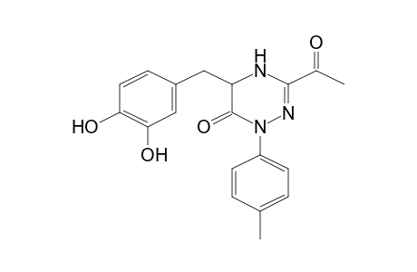 3-Acetyl-5-(3,4-dihydroxybenzyl)-1-p-tolyl-4,5-dihydro-1H-[1,2,4]triazin-6-one