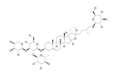 #8;22-O-METHYL-26-O-BETA-D-GLUCOPYRANOSYL-(25R)-FUROST-5-ENE-3-BETA,22-XI,26-TRIOL-3-O-[O-ALPHA-L-RHAMNOPYRANOSYL-(1->2)-O-[ALPHA-L-ARABINOPYRANOSYL-(1->3)]-BE