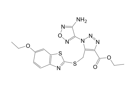 1H-1,2,3-triazole-4-carboxylic acid, 1-(4-amino-1,2,5-oxadiazol-3-yl)-5-[[(6-ethoxy-2-benzothiazolyl)thio]methyl]-, ethyl ester