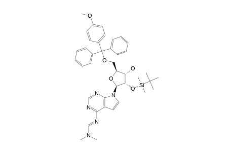 4-[[(DIMETHYLAMINO)-METHYLIDENE]-AMINO]-7-[2-O-[(1,1-DIMETHYLETHYL)-DIMETHYLSIL5-O-(4-METHOXYTRITYL)-BETA-D-RIBOFURANOSYL]-7H-PYRROLO-[2,3-D]-PYRIMIDINE;COMPOU