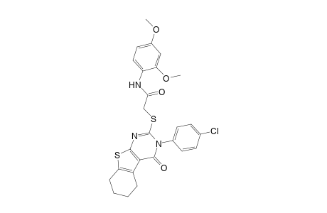 2-{[3-(4-chlorophenyl)-4-oxo-3,4,5,6,7,8-hexahydro[1]benzothieno[2,3-d]pyrimidin-2-yl]sulfanyl}-N-(2,4-dimethoxyphenyl)acetamide