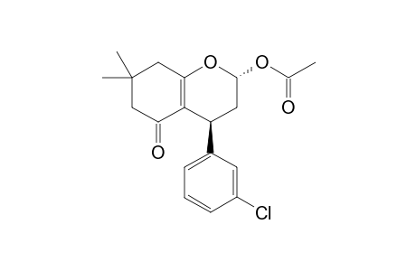 (2R,4S)-4-(3-Chlorophenyl)-7,7-dimethyl-5-oxo-3,4,5,6,7,8-2H-chromen-2-yl acetate