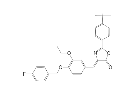 (4Z)-2-(4-tert-butylphenyl)-4-{3-ethoxy-4-[(4-fluorobenzyl)oxy]benzylidene}-1,3-oxazol-5(4H)-one