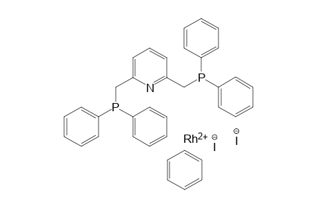 Benzene [6-(diphenylphosphanylmethyl)-2-pyridyl]methyl-diphenyl-phosphane rhodium(II) diiodide