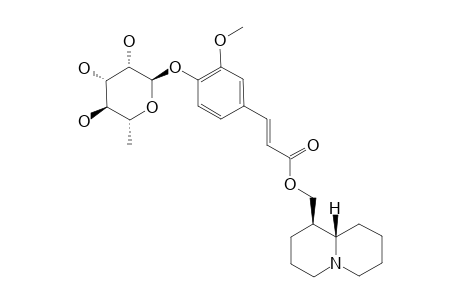 (-)-(TRANS-3'-METHOXY-4'-ALPHA-L-RHAMNOSYLOXYCINNAMOYL)-EPILUPININE