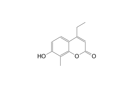 2H-1-benzopyran-2-one, 4-ethyl-7-hydroxy-8-methyl-