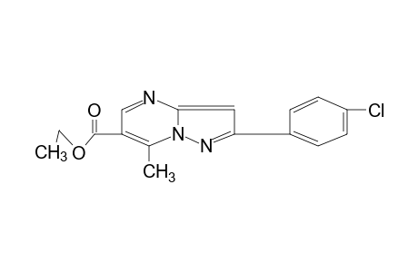 2-(p-chlorophenyl)-7-methylpyrazolo[1,5-a]pyrimidine-6-carboxylic acid, ethyl ester