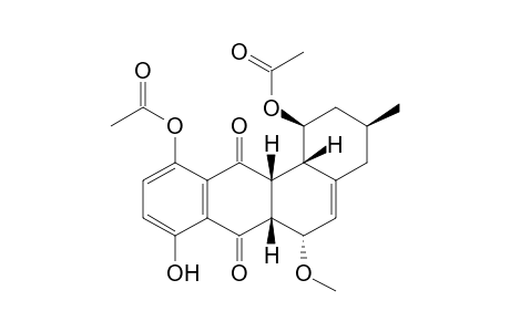 (1R*,3R*)-1,11-DIACETOXY-8-HYDROXY-6-METHOXY-3-METHYL-1,2,3,4,6,6A,12A,12B-OCTAHYDROBENZO-[A]-ANTHRACENE-7,12-DIONE