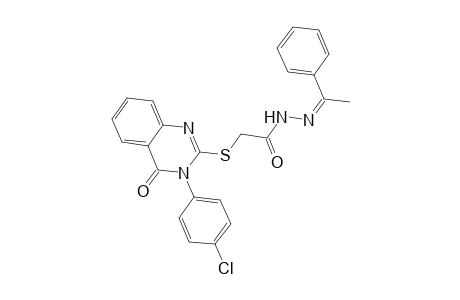 2-{[3-(4-chlorophenyl)-4-oxo-3,4-dihydro-2-quinazolinyl]sulfanyl}-N'-[(Z)-1-phenylethylidene]acetohydrazide