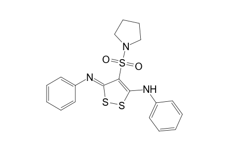 5-Anilino-4-(s-pyrrolidinyl)sulfonyl-3-phenylimino-1,2-dithiole