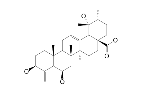 23-NOR-24-ESOMETHYLENE-3-BETA,6-BETA,19-ALPHA-TRIHYDROXY-URS-12-EN-28-OIC-ACID