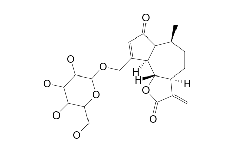 15-GLUCOÜPYRANOSYLOXY-2-OXO-GUAIA-3,11(13)-DIEN-1-BETA,5-ALPHA,6-BETA,7-ALPHA,10-ALPHA-H-12,6-OLIDE