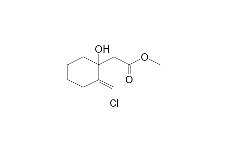 2-(2-Chloromethylene-1-hydroxycyclohexyl)propionic acid, methyl ester