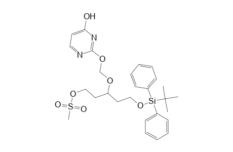1-Pentanol, 3-[[(4-hydroxypyrimidin-2-yl)oxy]methoxy]-5-[(tert-butyl)diphenylsilyloxy]-, methanesulfonate
