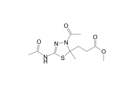 2-acetamino-4-acetyl-5-methyl-deltasquare-1,3,4-thiadiazolium-5-propionic acid, methyl ester