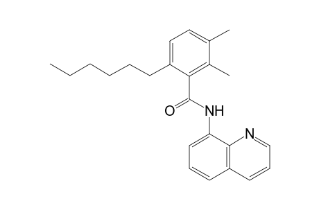 6-hexyl-2,3-dimethyl-N-(quinolin-8-yl)benzamide