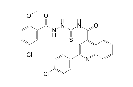 N-{[2-(5-chloro-2-methoxybenzoyl)hydrazino]carbothioyl}-2-(4-chlorophenyl)-4-quinolinecarboxamide