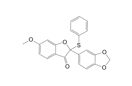 6-METHOXY-2-(3,4-METHYLENEDIOXYPHENYL)-2-(PHENYLTHIO)-BENZOFURAN-3(2H)-ONE