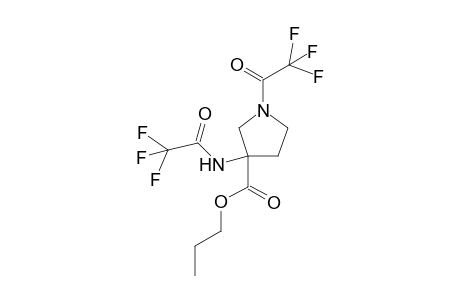 (D) propyl N,N'-bis(trifluoroacetyl)-3-aminopyrrolidine-3-carboxylate