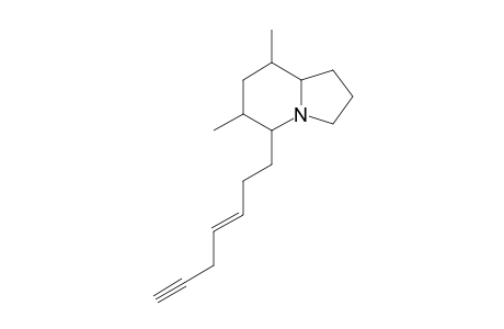 5-(Hept-3'-en-6'-yn-1'-yl)-6,8-dimethyl-indolizine