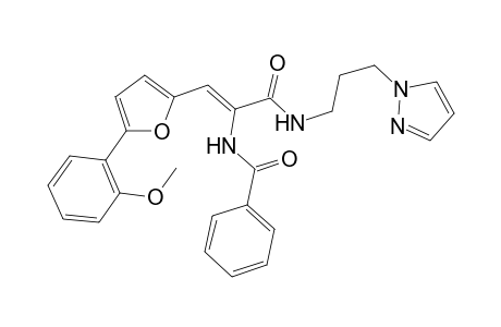 benzamide, N-[(Z)-2-[5-(2-methoxyphenyl)-2-furanyl]-1-[[[3-(1H-pyrazol-1-yl)propyl]amino]carbonyl]ethenyl]-