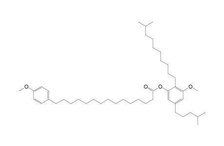 Benzenepentadecanoic acid, 4-methoxy-, 3-methoxy-2-(9-methyldecyl)-5-(4-methylpentyl)phenyl ester