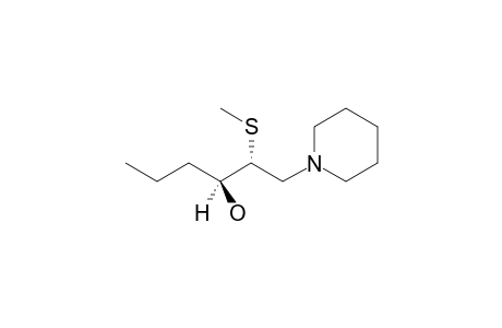 (+-)-1-[(2'R*,3'S*)-2'-methylthio-3'-hydroxyhexyl]piperidine