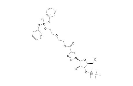 #18B;N-[2-[2-O-BIS-(PHENYLTHIO)-PHOSPHORYLETHOXY]-ETHYL]-1H-1,2,3-TRIAZOLE-4-CARBOXAMID-1-YL-2'-CHLORO-3'-TERT.BUTYLDIMETHYL-SILYL-1'-BETA-D-ARABINOFURANOSIDE